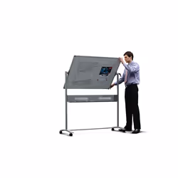 Nobo Prestige Enamel Magnetic Mobile Board Horizontal Pivot 1500x1200mm - Additional view 6