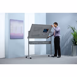 Nobo Prestige Enamel Magnetic Mobile Board Horizontal Pivot 1500x1200mm - Additional view 8
