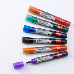 Nobo Liquid Ink Drywipe Markers Assorted (6) - Additional view 4