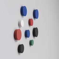 Nobo Magnets 30mm Black Blister (4), Black, Magnet, 4 pc(s)