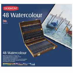 Derwent Watercolour Pencils, Set of 48 in Wooden Gift Box, Professional Quality, 0700758, Multicolour