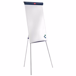 Nobo Barracuda Magnetic Flipchart Easel (Retail Pack), Freestanding, Portrait, Steel, Silver, White, 105 cm, 184 cm
