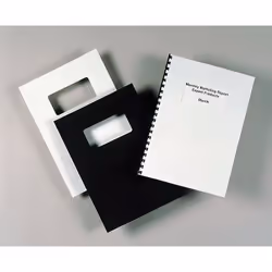 GBC LeatherGrain Binding Covers 250gsm with window A4 Blue (50) - Additional view 6