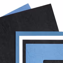 GBC LeatherGrain Binding Covers 250gsm with window A4 Blue (50) - Additional view 7
