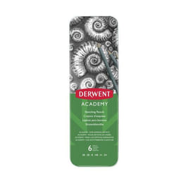 Derwent Academy charcoal pencil 6 pc(s) Grey