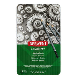 Derwent Academy charcoal pencil 12 pc(s) Grey