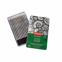 Derwent Academy charcoal pencil 12 pc(s) Grey
