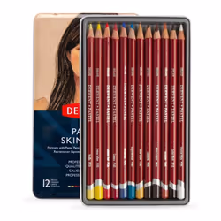 Derwent Pastel Portrait Pencils, Drawing & Writing, Set Of 12 Colouring Pencils For Portrait Drawing, Ideal For Blending &...