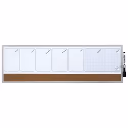 Rexel Magnetic Weekly Organiser 585x190mm, 585 x 190 mm, Brown, White, Magnet, 347 g