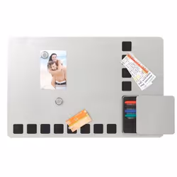 Rexel Magnetic Combination Board Silver 610x390mm, 610 x 390 mm, Grey, Magnet, 1.12 kg
