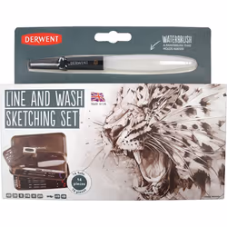 Derwent Line & Wash Sketching Set, Includes 6 Graphite Drawing Pencils, 2 Watersoluble Pencils & Accessories, Professional Qu ...