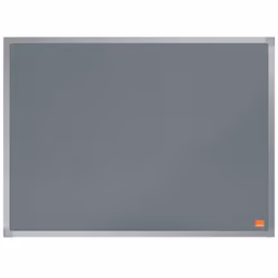 Felt notice board with an anodised aluminum trim and fixed by a through corner wall mounting. Excellent felt notice board sur ...