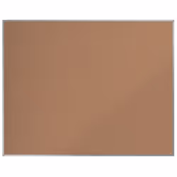 Cork notice board with an anodised aluminum trim and fixed by a through corner wall mounting. Excellent Cork notice board sur ...