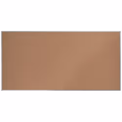 Cork notice board with an anodised aluminum trim and fixed by a through corner wall mounting. Excellent Cork notice board sur ...