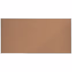 Cork notice board with an anodised aluminum trim and fixed by a through corner wall mounting. Excellent Cork notice board sur ...