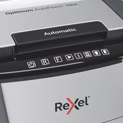 Rexel Optimum AutoFeed+ 100X paper shredder Cross shredding 55 dB 22 cm Black, Grey - Additional view 5