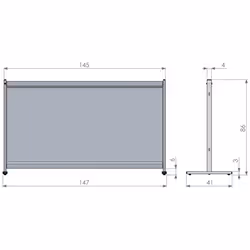 Nobo 1915548 magnetic board Grey, Transparent