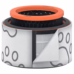 Leitz Pet 3-in-1 HEPA Filter Drum for TruSens Z-1000 Small Air Purifier, Air purifier filter, HEPA/Carbon, 99.97%, Box