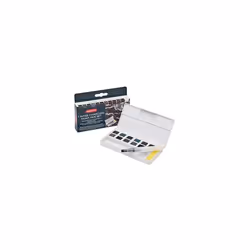 Derwent Tinted Charcoal Paint Pan Set, 12 Paints, Professional Quality, Water Soluble, Blendable, Portable, Includes Palettes ...