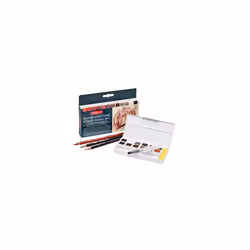 Derwent Shade & Tone Mixed Media Set, 16 Piece Set, Natural Paint Colours with Inktense, Graphitint, Pencils & Tinted Charcoa ...