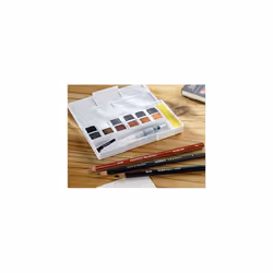 Derwent Shade & Tone Mixed Media Set, 16 Piece Set, Natural Paint Colours with Inktense, Graphitint, Pencils & Tinted Charcoal, Professional Quality,