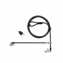 Kensington Slim N17 2.0 Keyed Dual Head Laptop Lock for Wedge-Shaped Slots - Like Keyed, Kensington, Key, Carbon steel, Plast ...