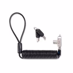 Kensington Slim N17 2.0 Portable Keyed Laptop Lock for Wedge-Shaped Slots - Like Keyed, 1.8 m, Kensington, Flat key, Carbon s ...