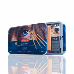 Derwent Lightfast Colored Pencils 100 Tin Set of 100 4mm Wide Core