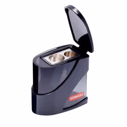 Derwent Twin Hole Pencil Sharpener  Black  11.5mm & 8.25mm