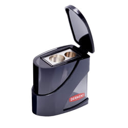 Derwent Twin Hole Pencil Sharpener  Black  11.5mm & 8.25mm
