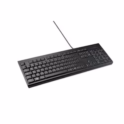 Kensington KB100 EQ, Full-size (100%), Wired, USB, Membrane, QWERTY, Black