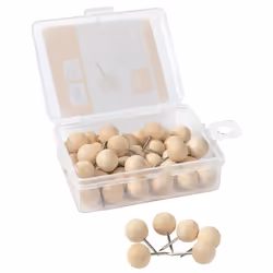 Nobo Notice Board Wooden Push Pins - 40pcs