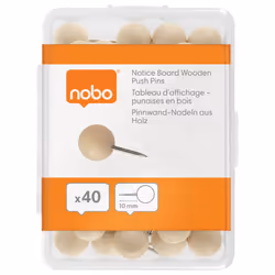 Nobo Notice Board Wooden Push Pins - 40pcs - Additional view 4