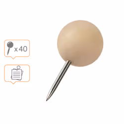 Nobo Notice Board Wooden Push Pins - 40pcs - Additional view 6