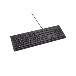 Kensington KB100 EQ Wired Full Size Keyboard, Full-size (100%), Wired, USB, Membrane, AZERTY, Black
