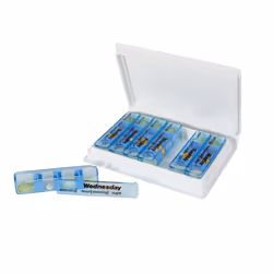 Homecraft Medi-Dispenser, 7 Day Pill Organiser, Labeled Pill Container with Time of Day and Daily Tracker, Weekly Medication  ...