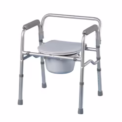 Homecraft Folding Commode Chair and Toilet Surround (Eligible for VAT relief in the UK), Lightweight, Sturdy, Simple, Bathroo ...