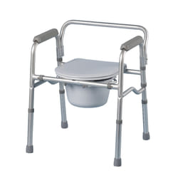 Homecraft Folding Commode Chair and Toilet Surround (Eligible for VAT relief in the UK), Lightweight, Sturdy, Simple, Bathroom Support For Elderly...
