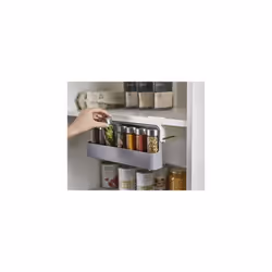 Joseph Joseph Spice Rack Organizer - Under-Shelf Kitchen Cabinet Storage Solution for Spices  Grey