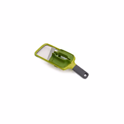 Multi-Grip Kitchen Mandoline, Adjustable Fruit and Vegetable Slicer, 3-Slice thickness, with precision food grip, Green