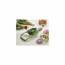 Multi-Grip Kitchen Mandoline, Adjustable Fruit and Vegetable Slicer, 3-Slice thickness, with precision food grip, Green - Additional view 4