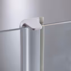 Easystore Compact Bathroom Silicone Shower Squeegee - Grey/White, 8