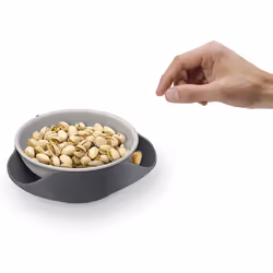 Joseph Joseph 20156 Double-Dish Serving Bowl with Food Waste Compartment- Grey