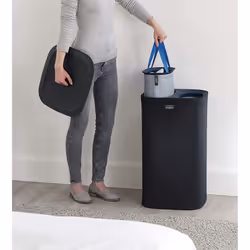 Joseph Joseph Tota 60-litre Laundry Separation Basket - Black