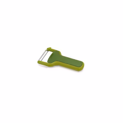SafeStore Stainless Steel Straight Peeler with Blade Guard, potato eye remover- Green