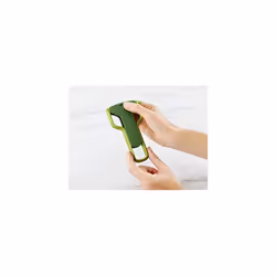 SafeStore Stainless Steel Straight Peeler with Blade Guard, potato eye remover- Green