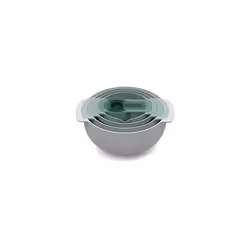 Joseph Joseph Nest 9 Nesting Bowls Set with Mixing Bowls Measuring cups Sieve colander, 9-Piece, Editions (Sage)