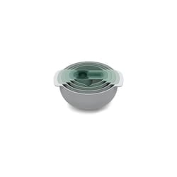Joseph Joseph Nest 9 Nesting Bowls Set with Mixing Bowls Measuring cups Sieve colander, 9-Piece, Editions (Sage)