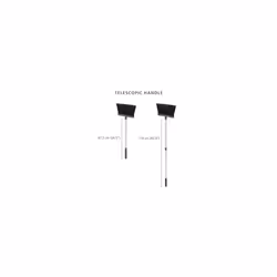 CleanStore Wall-mounted Adjustable Long Handle Broom Sweeper with Dust-shield Storage, Indoor Sweeping Floor Brush with
