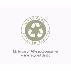 IW1 Eco Recycled plastic Bin Liners, Kitchen Waste Bags With Tie Tape Drawstring Handles, Extra Strong â Pack of 20, Holds 24-36 Litres, Grey